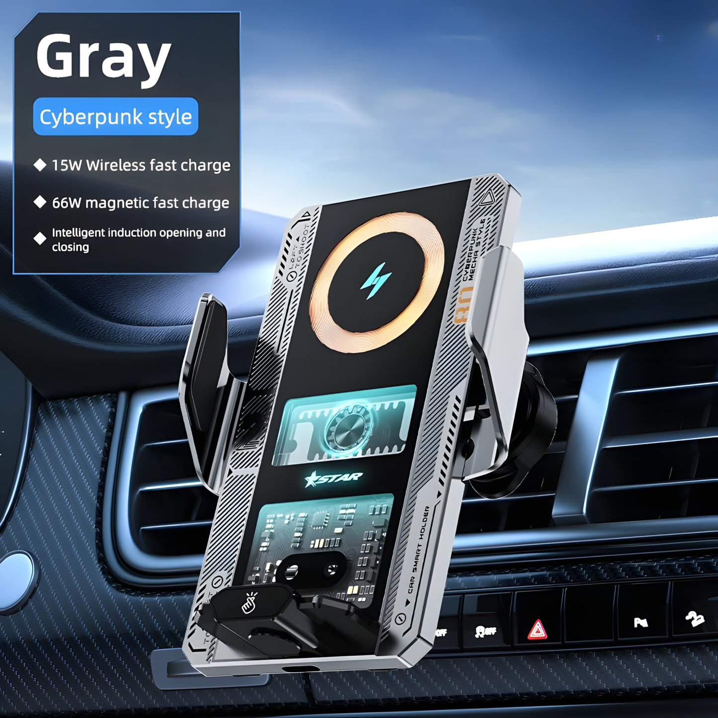 CyberClamp™ – RGB Auto-Clamp Phone Holder