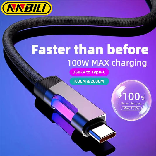 NeoCharge™ RGB Fast Cable — 100W Ultra-Fast Charging